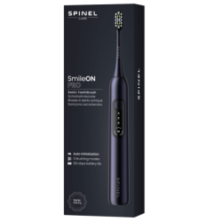 Szczoteczka SpinelCare SmileOn PRO Black + Pink + 4 końcówki białe + 2 etui