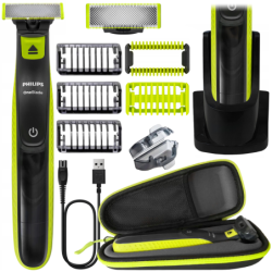 Maszynka Philips OneBlade QP2724/10 +  Etui typ2 + 2 nasadki do ciała + podstawka oneblade