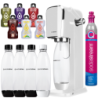 Saturator SodaStream Art White + Butelki SodaStream 3x Czarna 1L Fuse + Bolero Sticks Zestaw 6 szt.