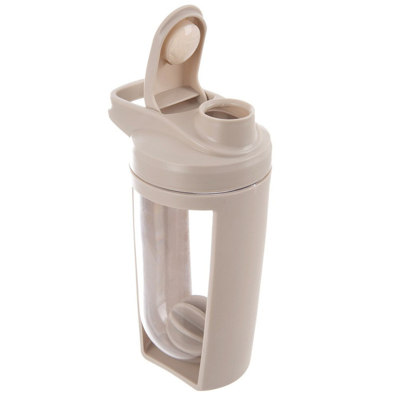 Shaker treningowy z kulką 700ml beżowy