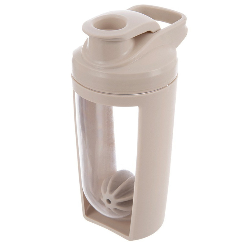 Shaker treningowy z kulką 700ml beżowy