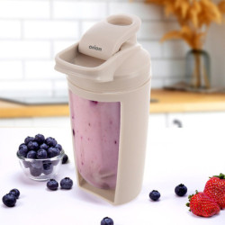 Shaker treningowy z kulką 700ml beżowy