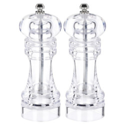 Młynek do pieprzu i soli 16x6cm 2szt. akrylowy