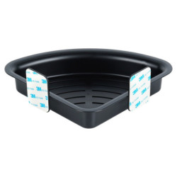 Półka pod prysznic czarna narożna 28x22x8cm