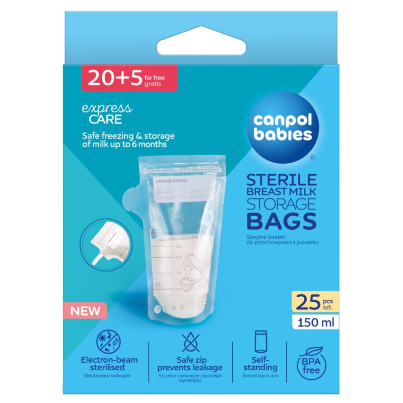 Canpol babies Torebki do przechowywania pokarmu 25 szt.