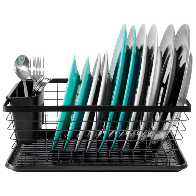 Suszarka na naczynia czarna 36x30x14,5cm