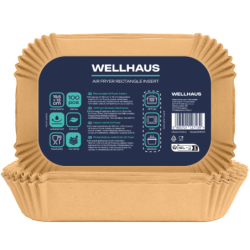 WELLHAUS Wkład do frytkownicy Air Fryer Prostokąt 19,5x13cm x100 sztuk