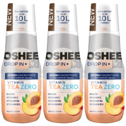 3x Syrop OSHEE Drop Ice Tea Brzoskwinia Zero 500ml