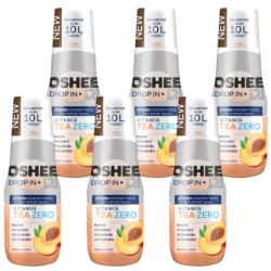 6x Syrop OSHEE Drop Ice Tea Brzoskwinia Zero 500ml