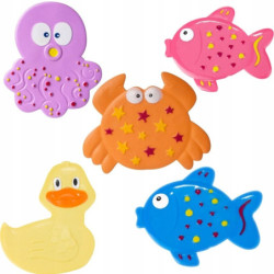 Mini maty kąpielowe 5 szt. - Kolorowy Ocean