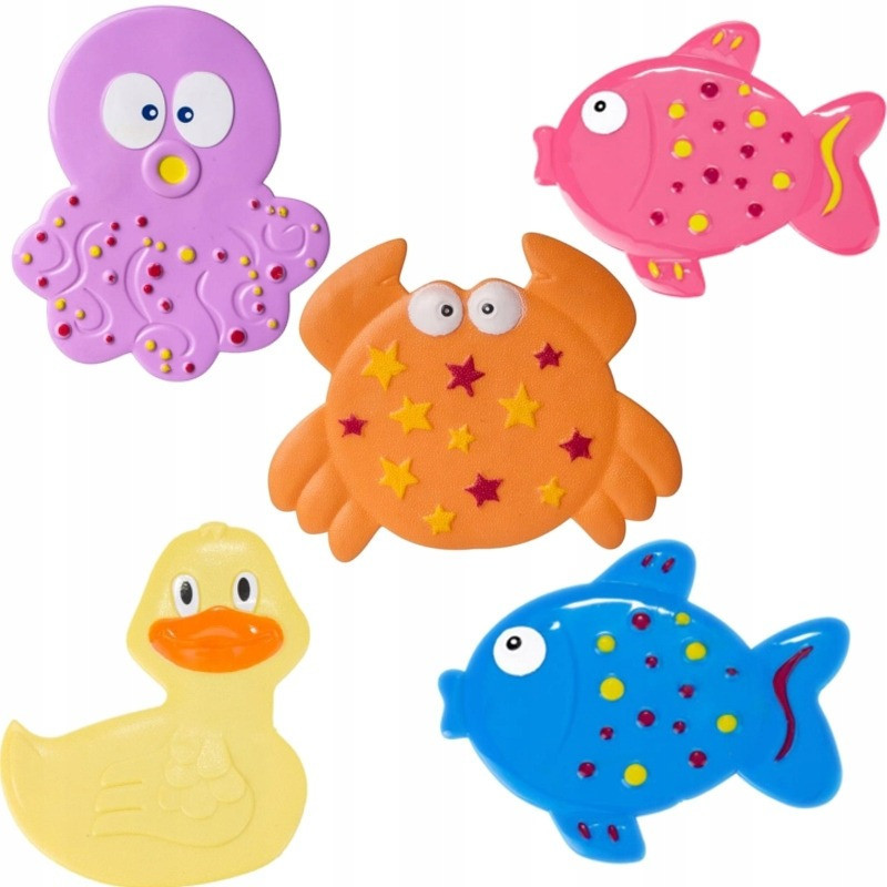 Mini maty kąpielowe 5 szt. - Kolorowy Ocean