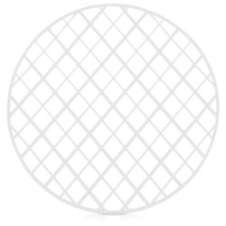 Mata do zlewu okrągła 32,5cm biała kratka