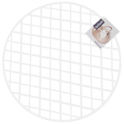 Mata do zlewu okrągła 32,5cm biała kratka
