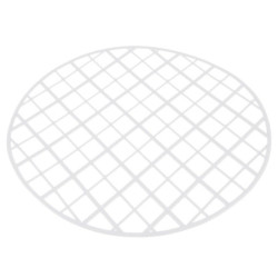 Mata do zlewu okrągła 32,5cm biała kratka