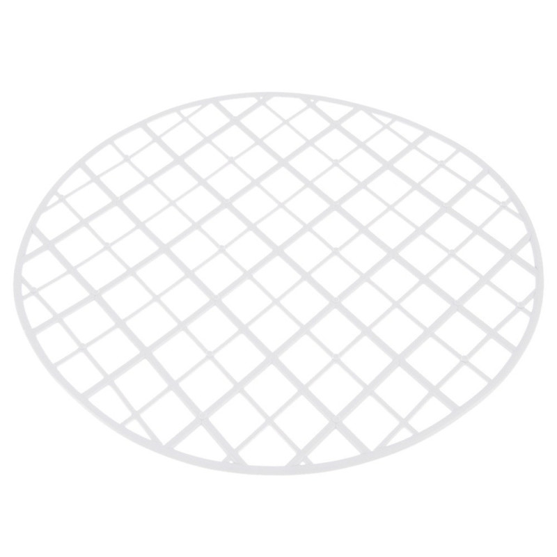Mata do zlewu okrągła 32,5cm biała kratka