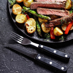 Sztućce do steków i burgerów 12el.