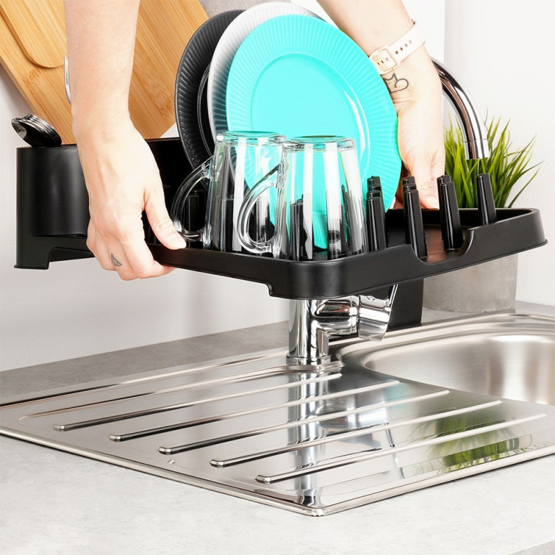 Suszarka na naczynia 41x32,5x11cm czarna