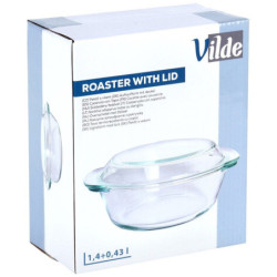 Naczynie żaroodporne z pokrywką szklane 1,4l+430ml