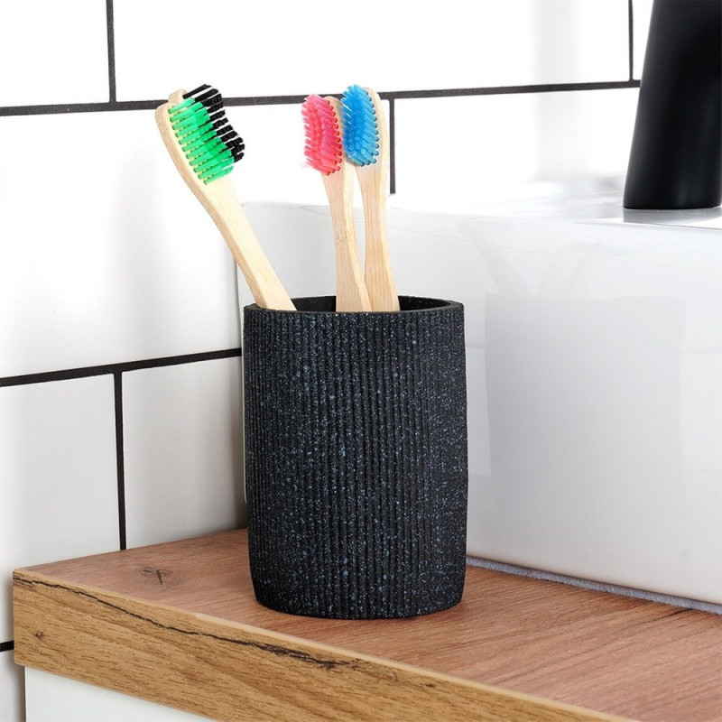 Kubek łazienkowy ceramiczny czarny