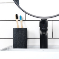 Kubek łazienkowy ceramiczny czarny