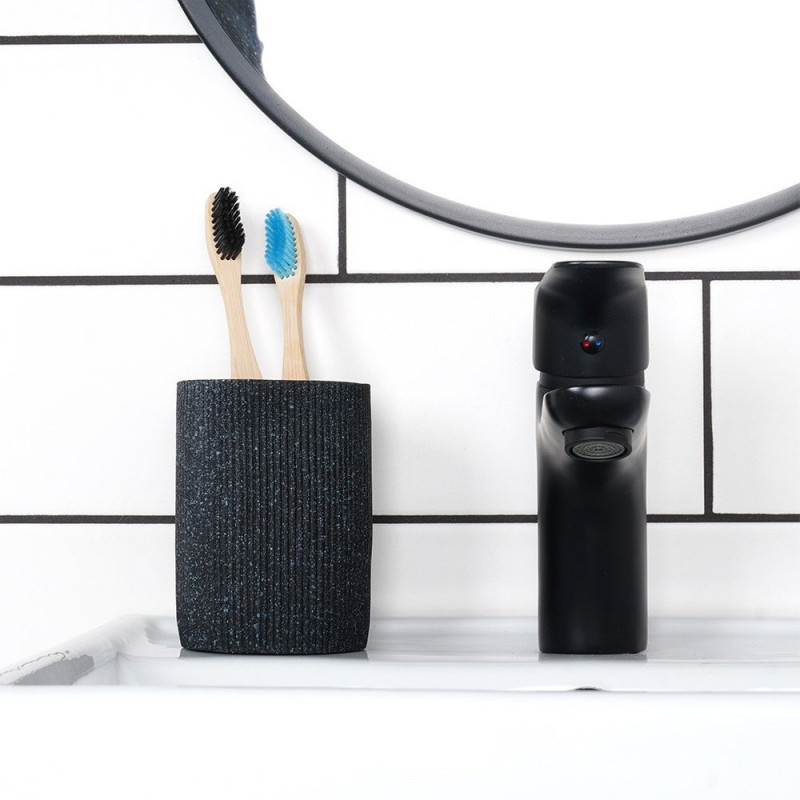 Kubek łazienkowy ceramiczny czarny