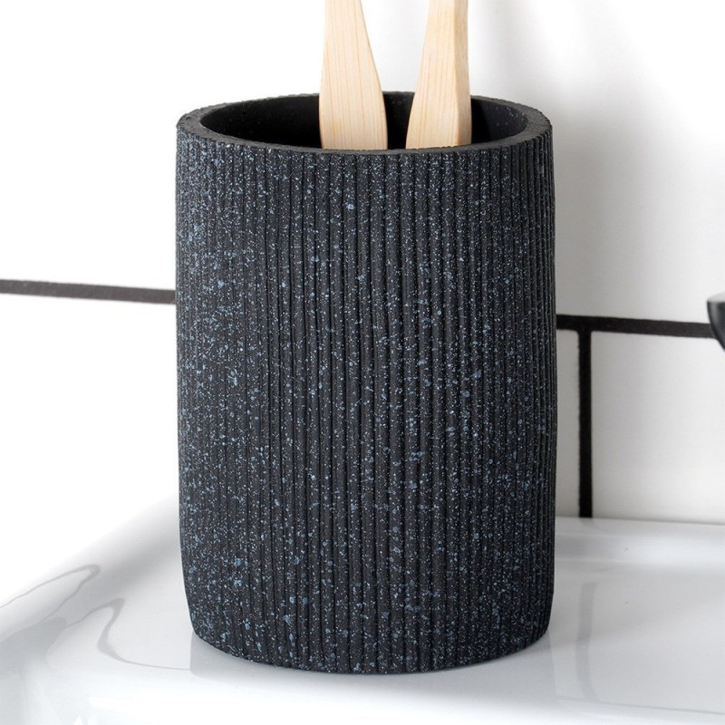 Kubek łazienkowy ceramiczny czarny