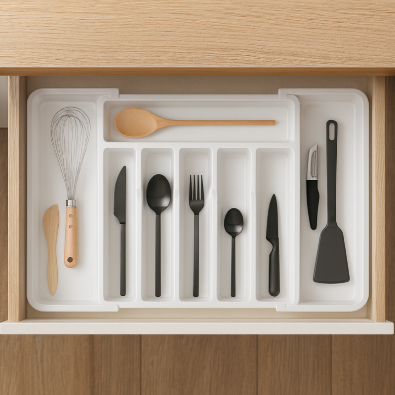 Wkład do szuflady na sztućce biały Wellhaus