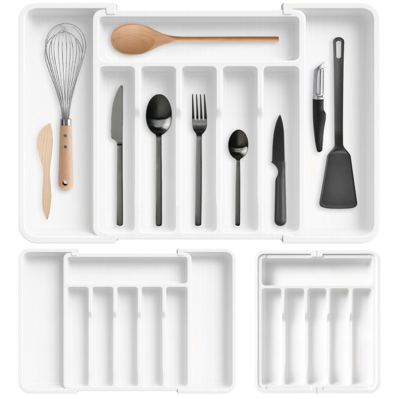 Wkład do szuflady na sztućce biały Wellhaus