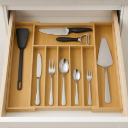 Wkład do szuflady na sztućce bambusowy Wellhaus