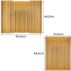 Wkład do szuflady na sztućce bambusowy Wellhaus