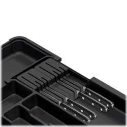 Wkład do szuflady na sztućce czarny Wellhaus