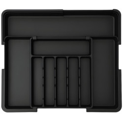 Wkład do szuflady na sztućce czarny Wellhaus