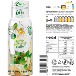 Syrop FruttaMax JABŁKO - MIĘTA LIGHT 500ml