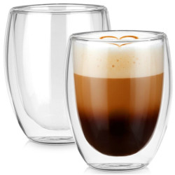 Szklanki termiczne z podwójną ścianką 2szt. 370ml