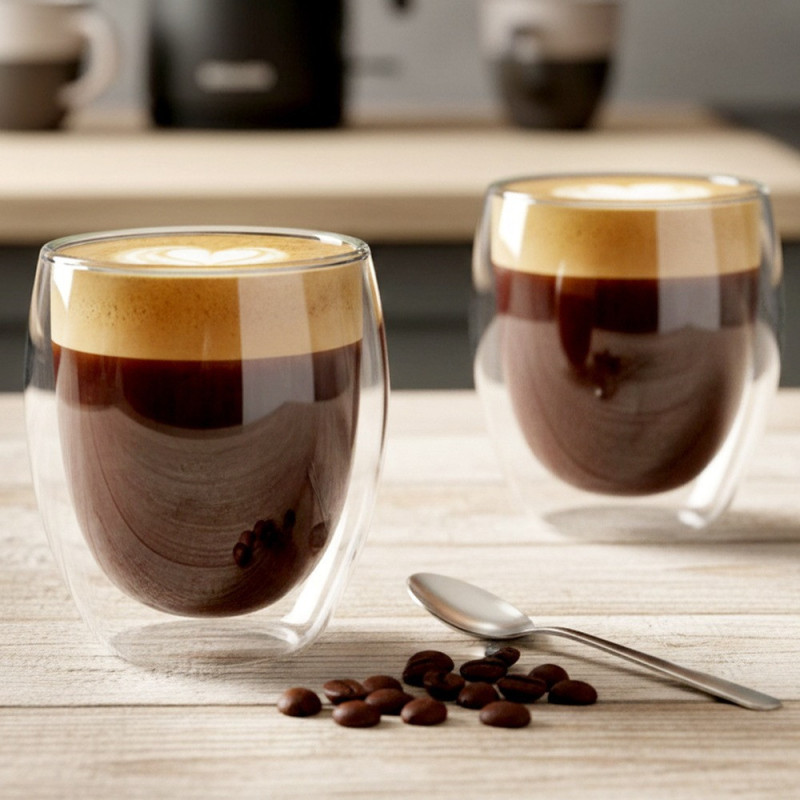 Szklanki termiczne z podwójną ścianką 2szt. 370ml