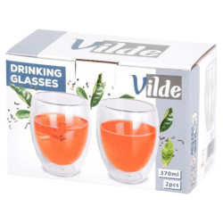 Szklanki termiczne z podwójną ścianką 2szt. 370ml