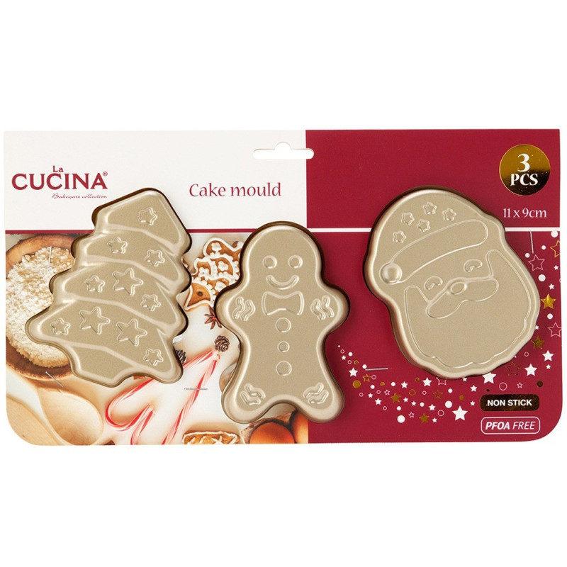 Świąteczna stalowa forma do ciastek 3szt.