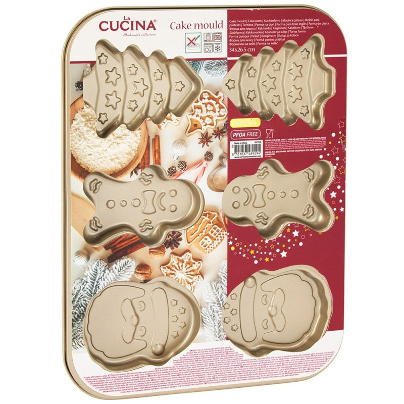 Świąteczna stalowa forma do ciastek 35x26,5cm