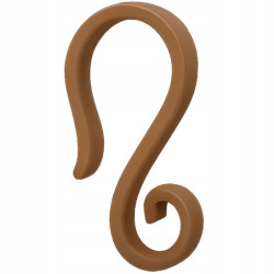 HACZYKI DO RYNNY NA LAMPKI I OZDOBY ŚWIĄTECZNE BRĄZOWY 4,4x2,5CM 100szt. HLX-0084-SET100