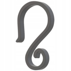 HACZYKI DO RYNNY NA LAMPKI I OZDOBY ŚWIĄTECZNE SZARY 4,4x2,5CM 100szt. HLX-0083-SET100