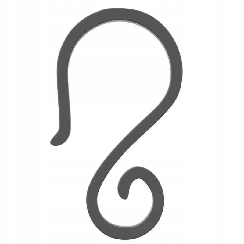 HACZYKI DO RYNNY NA LAMPKI I OZDOBY ŚWIĄTECZNE SZARY 4,4x2,5CM 100szt. HLX-0083-SET100