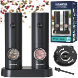 WELLHAUS Elektryczny młynek do soli i pieprzu 2szt.