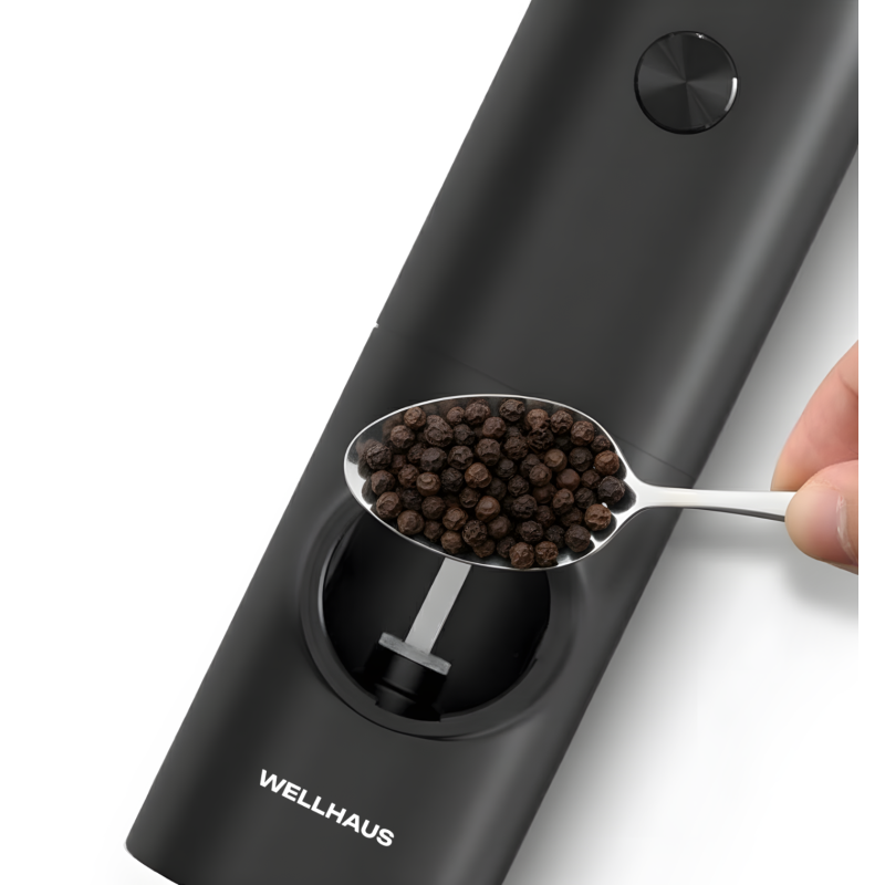 WELLHAUS Elektryczny młynek do soli i pieprzu 2szt.