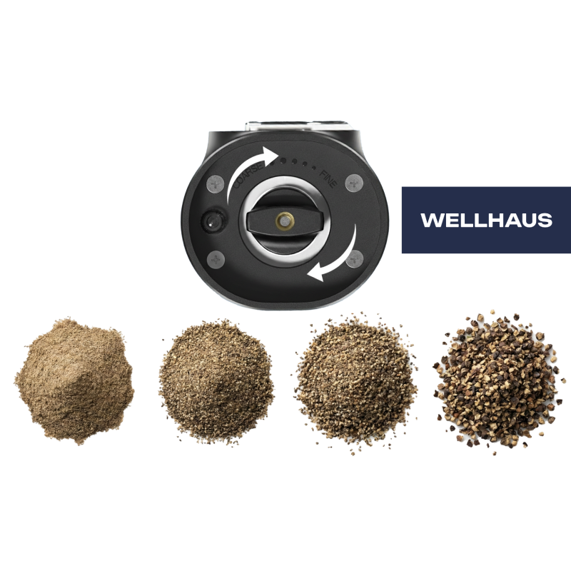 WELLHAUS Elektryczny młynek do soli i pieprzu 2szt.