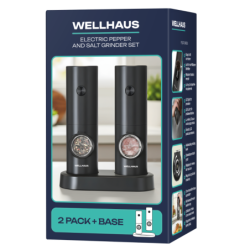 WELLHAUS Elektryczny młynek do soli i pieprzu 2szt.