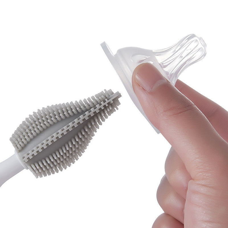 Zestaw silikonowych szczotek do czyszczenia butelek SKY BLUE