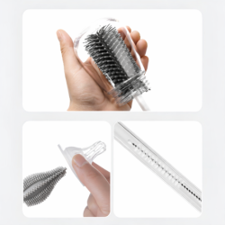 Zestaw silikonowych szczotek do czyszczenia butelek SKY BLUE