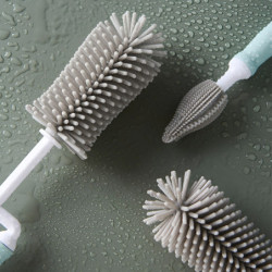 Zestaw silikonowych szczotek do czyszczenia butelek SKY BLUE