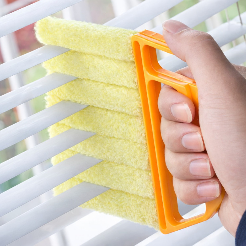 Szczotka do czyszczenia żaluzji z mikrofibry YELLOW