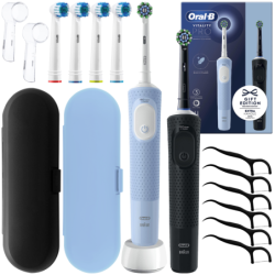 Oral-B Vitality Pro D103 Duo Black / Blue + 4 zam. precision + 2x etui + 2x osłonka